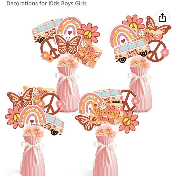 EUC One Groovy Baby First Birthday Decor Lightly Used - Picture 7 of 9